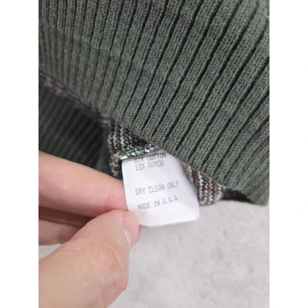 Vintage  Saks Fifth Avenue Sweater‎ 90s Mens Medium Chevron Geometric Tricots